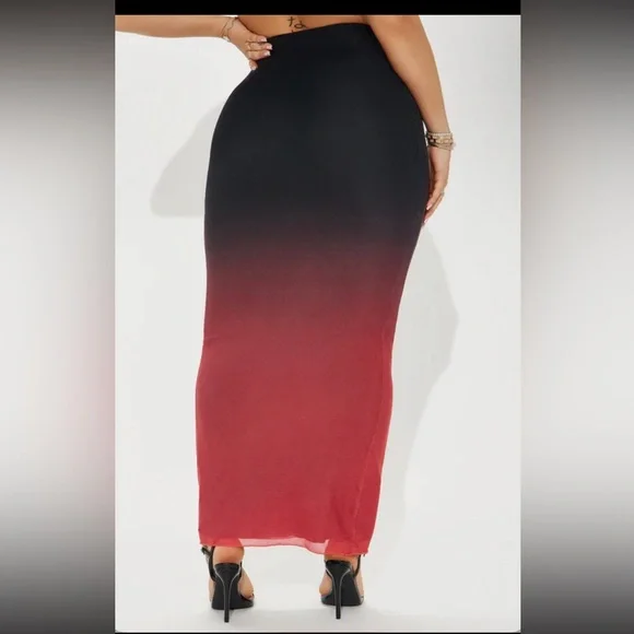 New Ombre Maxi Skirt Size 1X - Picture 3 of 6